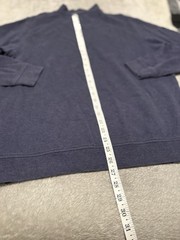 Peter Millar Crown Sport Men’s 1/4 Zip Blue Sweatshirt Size Medium Logo Sleeve