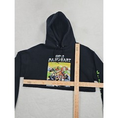 Source Unknown Black Super Mario Kart Cropped Top Graphic Hoodie