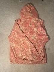 Onitsuka Tiger All Over Print Hoodie Mens L Beige Coral Cotton Japan 2183A761