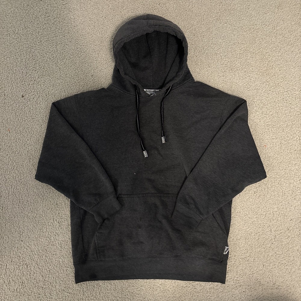 Pro Club Men’s Heavyweight Pullover Hoodie Grey Size M