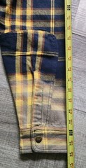 PRPS Jeans Flannel Plaid Fade, Size Medium, Yellow/Navy, New NWT Japan