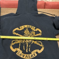 US Cavalry – United States Army Men’s Hoodie – Size Medium – Black