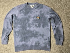 VISSLA Crewneck Sweatshirt Size Large Tie Dye Color Blue Pullover Pre-owned