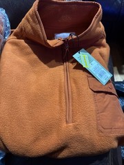 Men’s Quarter-Zip Fleece Sweatshirt – Goodfellow & Co™ Rust,
