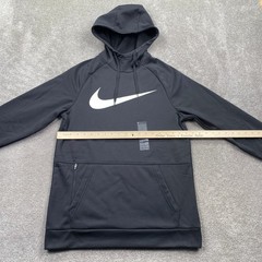 Nike Mens Therma-FIT Pullover Swoosh Hoodie Black White CU6238-010 Small