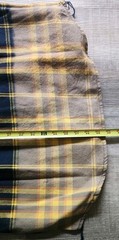 PRPS Jeans Flannel Plaid Fade, Size Medium, Yellow/Navy, New NWT Japan