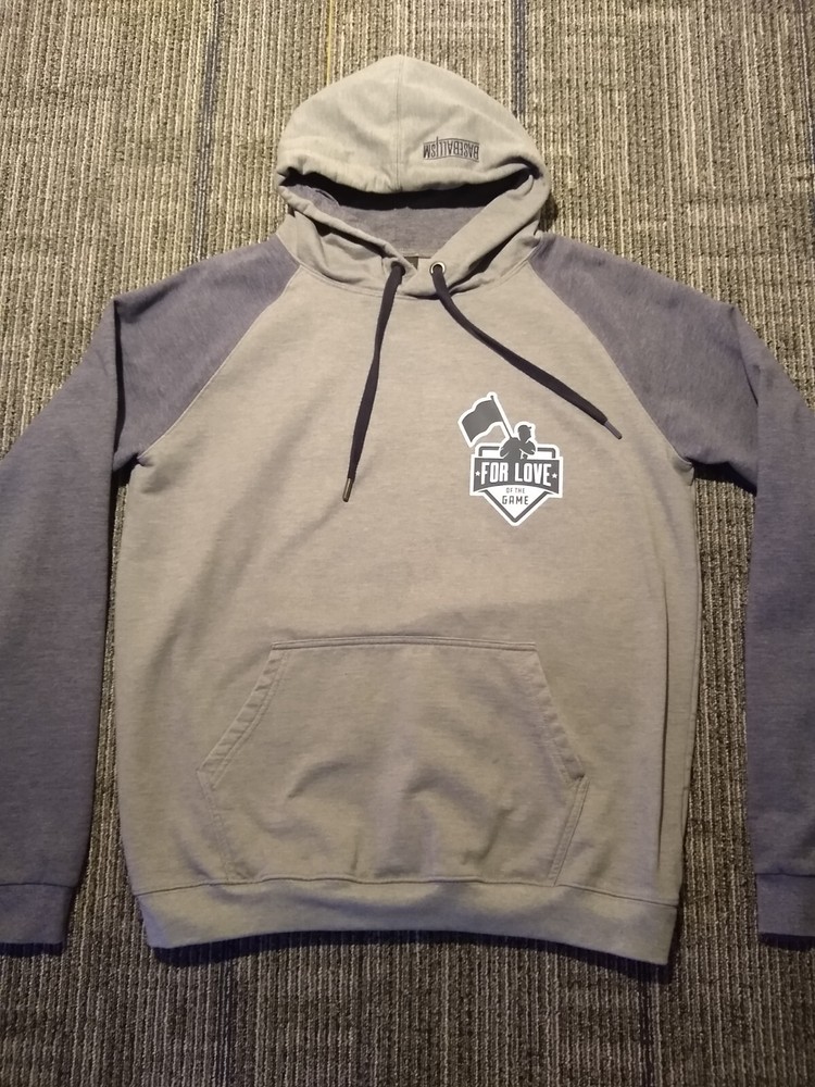 Baseballism Hoodie Men’s Medium Gray Blue Baseball Love Of The Game Long Sleeve