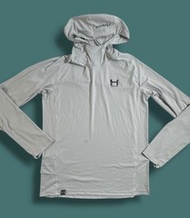 Himali Grid Hoodie Men’s Eclipse Sun Hoodie Gray Storm Spf Hiking *read*
