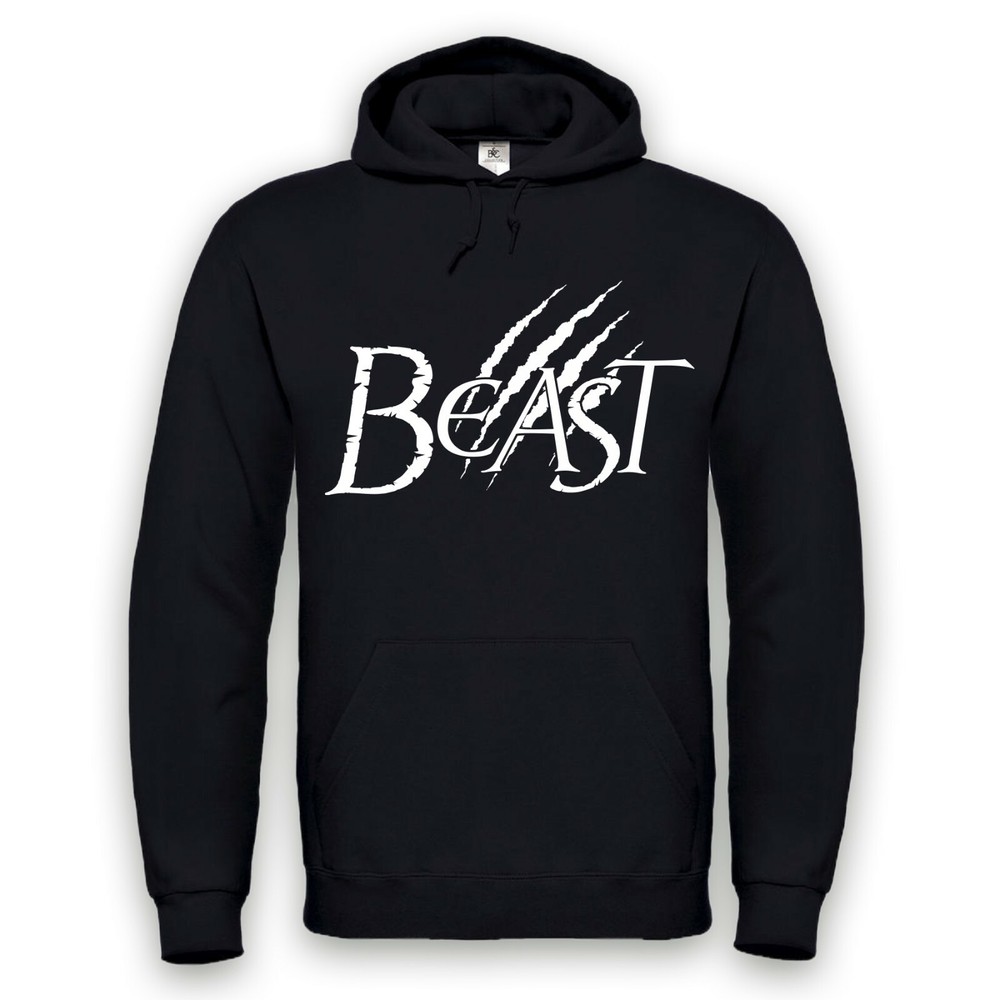 Beauty Beast Hoodie Hooded Jumper Partner Couple Black Valentines Day XXS-5XL