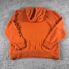 Municipal Sport Utility Gear Orange Hoodie Mens Large Cotton Rayon Sweatshirt