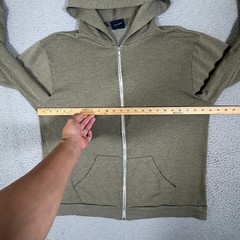 True Classic Hoodie Mens XXL Green Full Zip Rayon Blend Casual Preppy Pockets