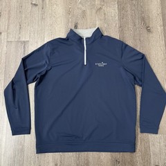 Peter Millar Pullover Men XXL Navy Blue Perth Quarter-Zip Performance