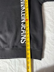 Calvin Klein Jeans Men’s Black Sweatshirt White Spell-Out Long Sleeve Cotton Lg