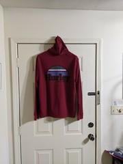 HURLEY Mens XL Rise and Jam Burgundy Lightweight Spring/Summer Hoodie NEW W/TAGS