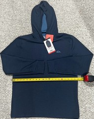 Quiksilver Men’s Textured Pullover Hoodie Navy Blue Size M