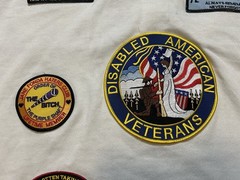ESY Sweatshirt Men XL American Flag Full-Zip with 8 Sewn Vietnam Veteran Patches