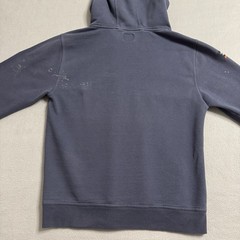 Brunt Levin Hoodie Mens L Blue Heavyweight Workwear Pullover Pocket Snap