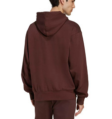 NWT Adidas Mens Shadow Brown Essentials Feel Cozy Fleece Pullover Hoodie Size M