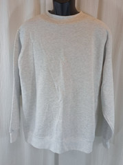 Unbranded Long Sleeve Heathered Gray Sweatshirt Size L Pre-Shrunk Pullover EUC