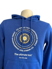 ICC World Test Championship Final 2023 Hoodie XS BNWOT Blue India Cricket-BOX7