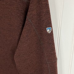 KUHL Men’s Medium Deep Red Knit Fleece RYZER Quarter Zip