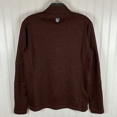 KUHL Men’s Medium Deep Red Knit Fleece RYZER Quarter Zip