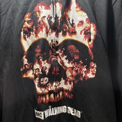 AMC The Walking Dead Hoodie Mens XL Full Zip Skull Graphic Zombie TV Show 2016