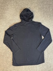 Nike Hoodie Mens L Black Pullover Hooded Jersey Cotton Long Sleeve Logo