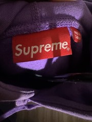 Supreme FW18 Perforated Leather Hoodie Purple – Medium – Trusted Seller ✅