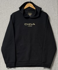 ANTA Men XL China Hero Hoodie Black Gold Chinese Embroidered Pullover 152317707