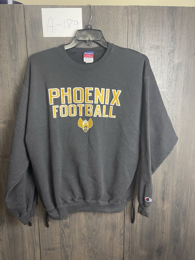 Vintage Phoenix Football Sweatshirt Mens L Black University Green Bay Sweater