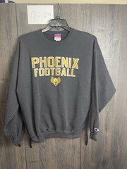 Vintage Phoenix Football Sweatshirt Mens L Black University Green Bay Sweater