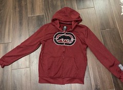 Ecko Unltd Hoodie Sweatshirt Mens/Teens Size Medium Burgundy/Maroon, Full Zip