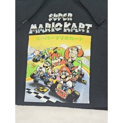 Source Unknown Black Super Mario Kart Cropped Top Graphic Hoodie