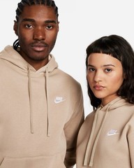 Nike Sportswear Club Fleece Pullover Hoodie Khaki Brown Mens Sizes BV2654-247