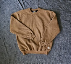 Carhartt Mens Large Loose Fit Pocket Sweatshirt Workwear Heavyweight 2XL Tan