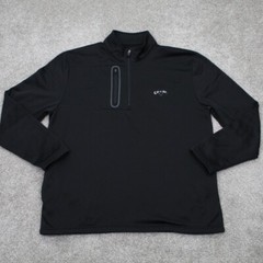 Callaway Sweatshirt Mens XL Black 1/4 Zip 100% Polyester Long Sleeve Pullover