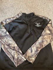 TrueTimber Camo Men’s L Black Camo 1/4 Zip Pullover Fleece Sweatshirt