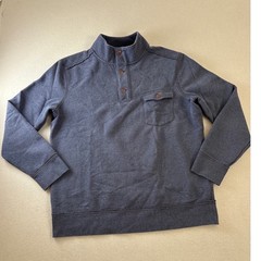 Tommy Bahama Quarter Zip Pullover Sweatshirt Men’s L Blue Cotton Polyester Blend