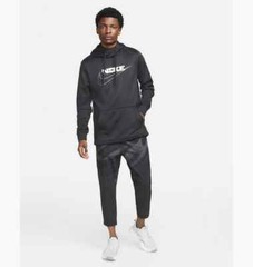 Nike Therma FIT Mens Fleece Gym Fitness Training Pullover Hoodie Black XL