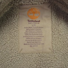 Timberland Jacket Mens Large Olive Green Full Zip Sherpa Lined Hoodied