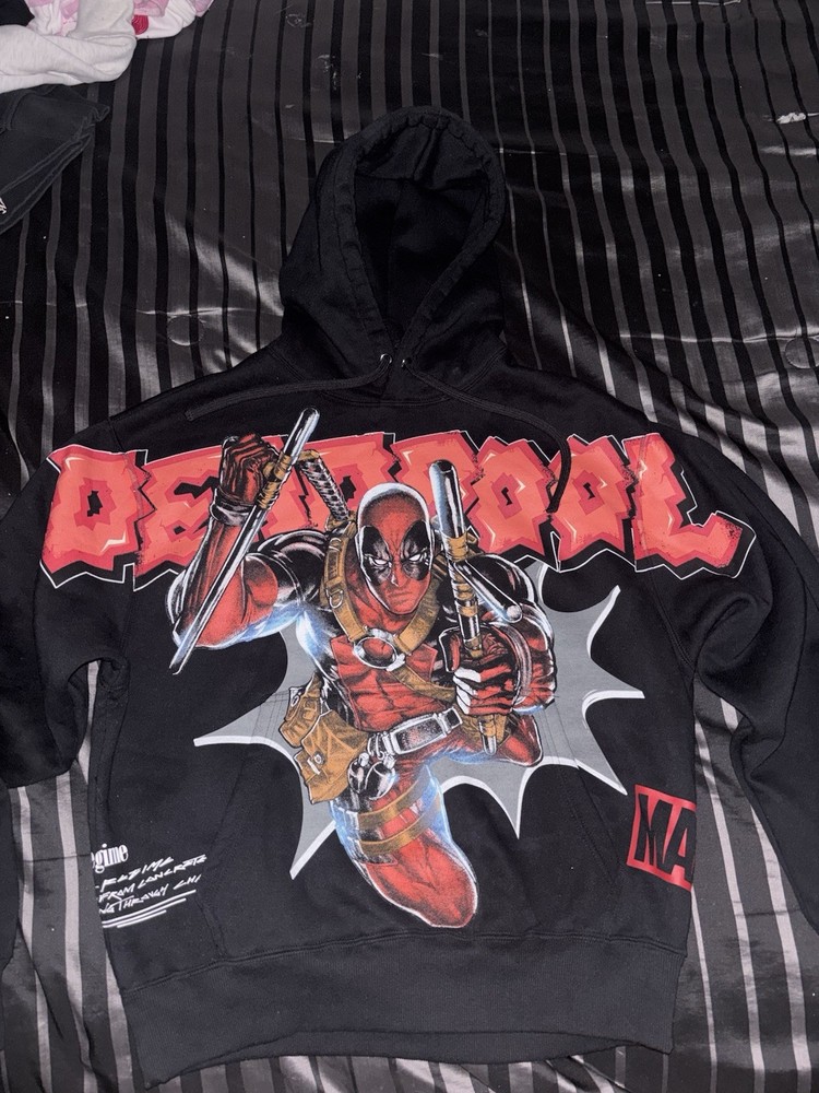 Civil Regime x Deadpool Black Hoodie Size Small New Without Tags