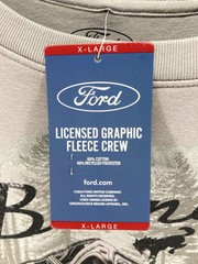 Ford Bronco Sweatshirt Men Size XL Gray Pullover Fleece Crew Neck Cotton NWT