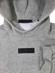 EUC Fear Of God Essentials Dark Heather Grey Oatmeal Hoodie Boxy Sz S Oversized