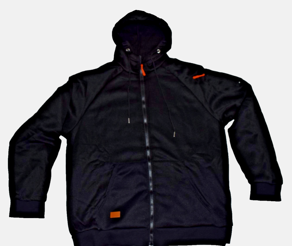 TACTICAL SWEATSHIRT MEN’S FULL ZIP HOODIE LONG SLEEVE JACKET W/ POCKET SZ XXL