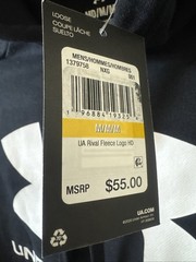 PICK SIZE – Under Armour 1379758 Men’s Black Rival Fleece Logo Hoodie