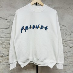 Vintage 1995 Friends TV Show Logo Graphic Crewneck Sweatshirt Made in USA XL