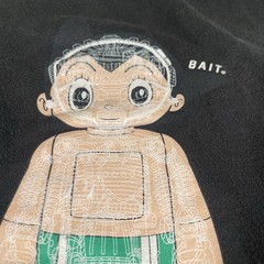 Bait Astro Boy Mens Large Hoodie All Over Print Black Hoodie Pullover – Rare