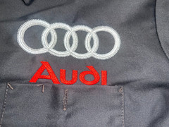Audi Mechanics Uniform Shirt Size Adult XL Large M 2X Embroidered NWOT Red Kap