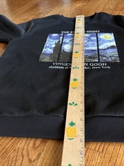 The Starry Night Adult Large Black Sweatshirt Vincent Van Gogh Museum Modern Art